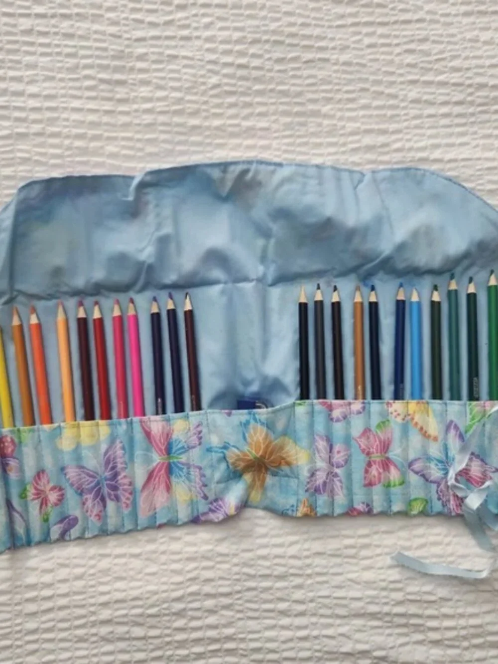 Handmade cotton Fabric Pencil Roll case 3 patterns to choose‎ from.